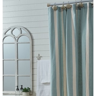 Park Designs River Runner Stripe Shower Curtain 72" X 72" - Bed Bath ...